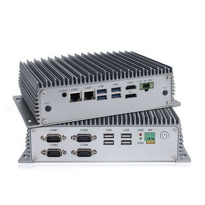 第8 CPUのアルミ合金の産業Fanless小型PC、MSATA 128G SSDのFanless I3小型PC