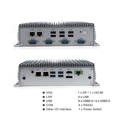 任意WiFi BluetoothのI7-8565UのFanless産業小型PC