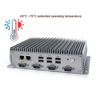 I3-8145U CPU 4 X RS232の産業埋め込まれた箱のPCの二重中心2.1GHz
