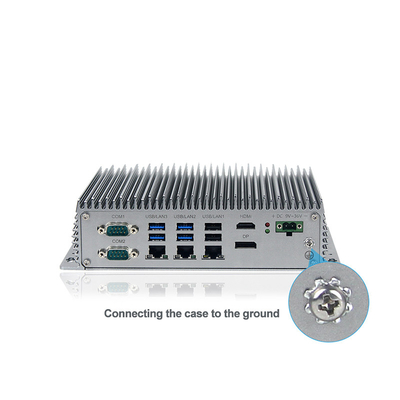 Fanless産業小型PC第12 GEN J6412のクォードは2.0GHz 3xLAN RS232 RS422 RS485の芯を取る