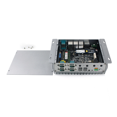 小さいFanless箱コンピュータIntel Celeron J6412の小型PC 3 LAN 10 USB 6 COM