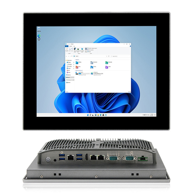 壁の台紙の産業タッチ画面の PC J6412 3*LAN は AIO の前部 IP65 を組み込みました