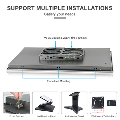J6412クォードの中心のFanless産業コンピュータはGiga 1二重LANでHMIをすべて埋め込んだ