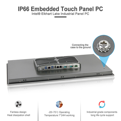 J6412クォードの中心のFanless産業コンピュータはGiga 1二重LANでHMIをすべて埋め込んだ