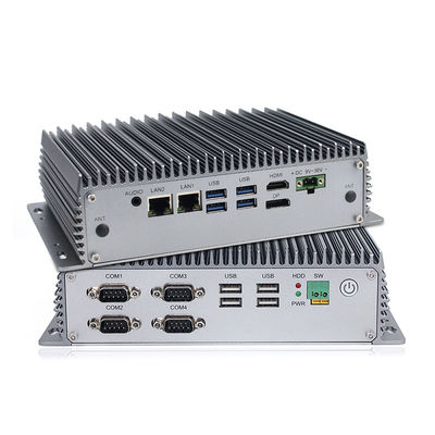 Fanless小型PC端の計算のための第8 GEN I3 I5 CPU産業埋め込まれた箱のPC