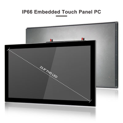 品質 Fanless産業タッチ パネルのPC二重LAN PCのVesaの台紙24" 1920年x 1080 工場